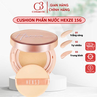 Cushion HEXZE cấp ẩm kiềm dầu lâu trôi 15g, phấn nước căng bóng, nâng tone tự nhiên kèm lõi thay thế