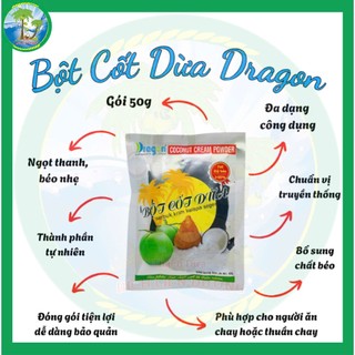 Bột cốt dừa Dragon nguyên chất 100%:thơm hơn & béo hơn