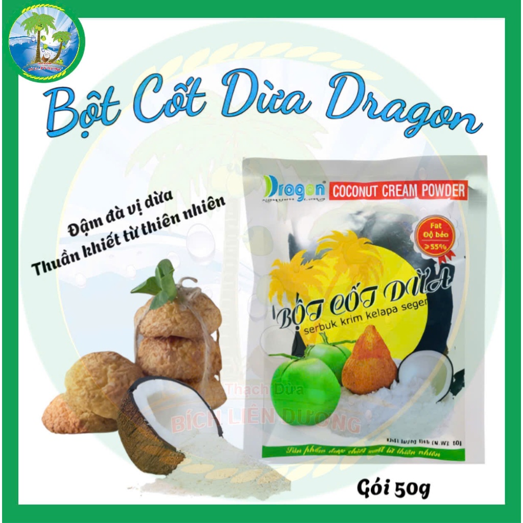 Bột cốt dừa Dragon nguyên chất 100%:thơm hơn & béo hơn