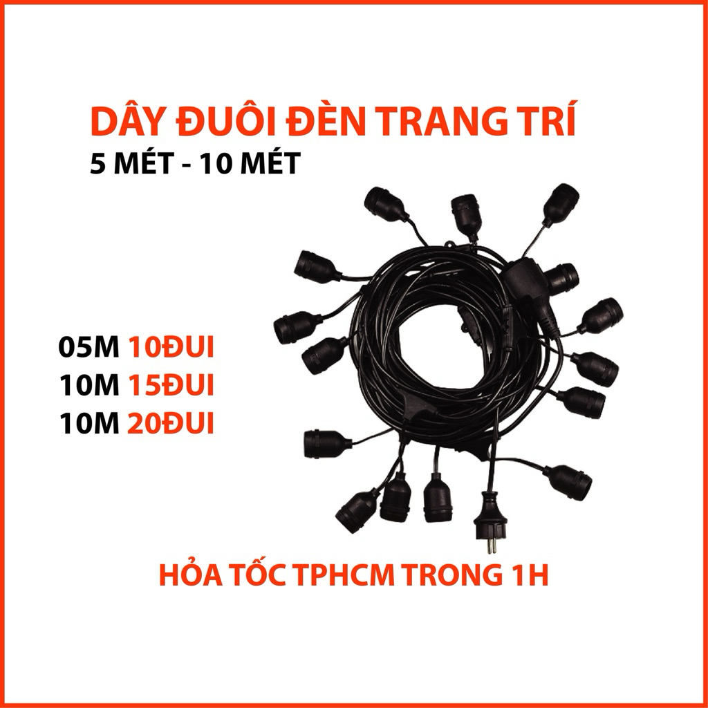 (HT) Dây Đui Đèn 5M10Đ 10M15Đ 10M20Đ