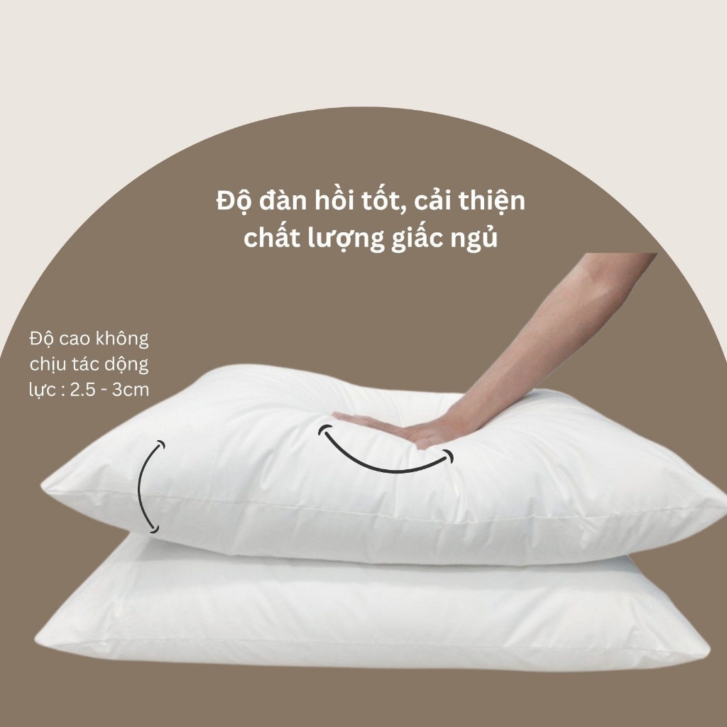 Bộ 2 gối nằm gòn 40x60cm - gối nằm gòn- ruột gối nằm