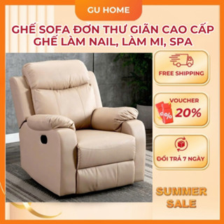 Ghế Sofa Đơn Ghế Thư Giãn Cao Cấp, Ghế Làm Nail, Ghế Nối Mi Chất Liệu Da Êm Thoải Mái Co Giãn Đàn Hồi M227