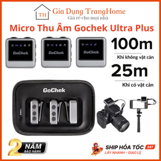 Micro Thu Âm Không Dây Gochek A Ultra Plus/ B Ultra Plus - Mic Ghi Âm Không Dây Dành Cho Điện Thoại Máy Ảnh