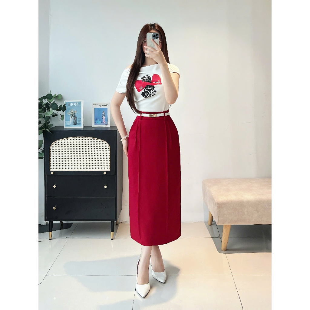 Áo Thun Nữ 𝐂𝐂𝐇𝐀𝐓 Dáng Ôm Kiểu Vai Chờm In Jamie Chất Liệu Cao Cấp 15TNC6001OT | BigBuy360 - bigbuy360.vn