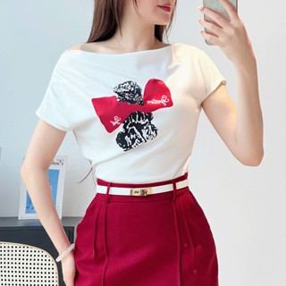 Áo Thun Nữ CCHAT Dáng Ôm Kiểu Vai Chờm In Jamie Chất Liệu Cao Cấp 15TNC6001OT