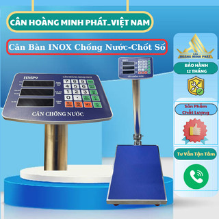 Cân bàn điện tử HMP9 INOX chống nước 100kg - 350kg. Thương hiệu Cân Hoàng Minh Phát. Cân động vật chốt số