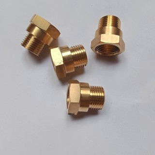 compo 5 cái: Lơ nối dài ren 21mm -1/2 (đồng thau)