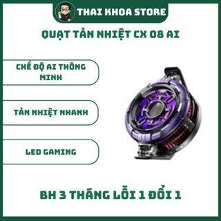 Sò Lạnh CX08 AI - Quạt Tản Nhiệt Điện Thoại + Led Gaming, Chế Độ AI, Làm Lạnh Cực Sâu + [BH 1 Đổi 1] - THÁI KHOA STORE