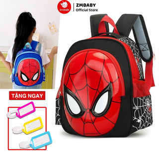 Balo cho bé trai balo ZMBABY MLN-66 cho bé mầm non từ 2 đến 5 tuổi hình người nhện chống nước