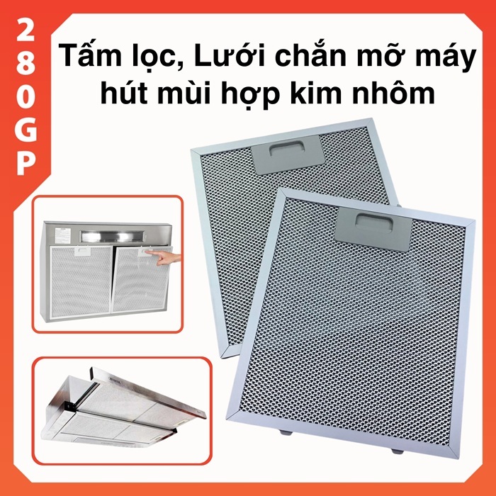 Lưới lọc máy hút mùi, lưới chắn mỡ máy hút mùi 3 lớp lưới hợp kim nhôm cao cấp