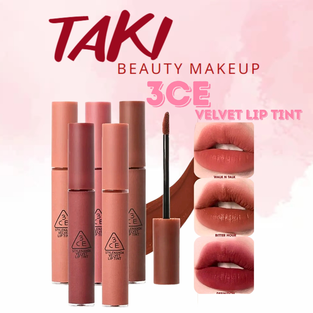 Son kem Lì 3ce Velvet Lip Tint 4g - Definition- Bitter Hour- Walk N Talk- Speak Up - Cashmere Nude