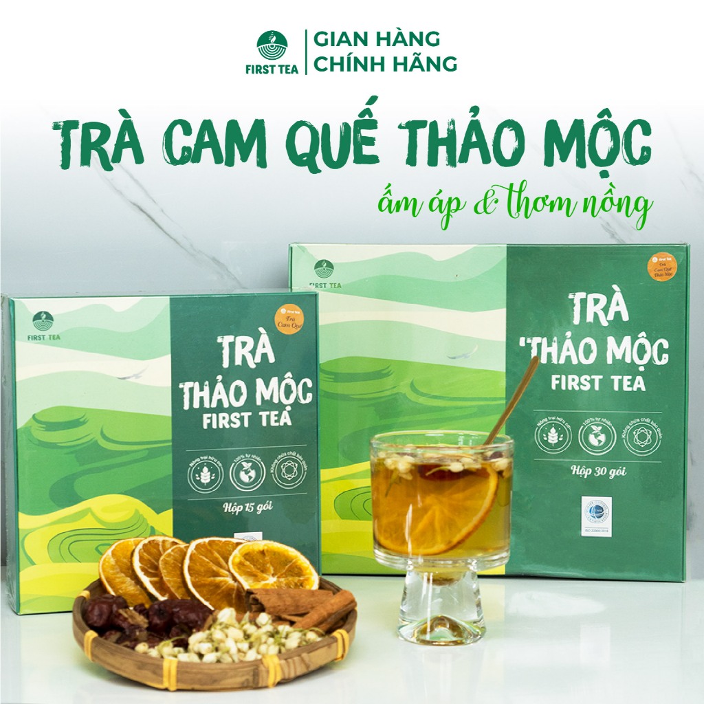 Trà Cam Quế First Tea, Set 15 Gói, Set 30 Gói