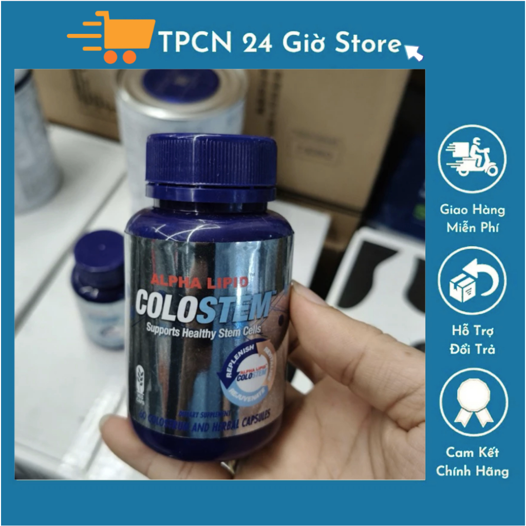 Combo 2 Lọ Viên uống colostem Alpha Lipid sữa non 60 viên