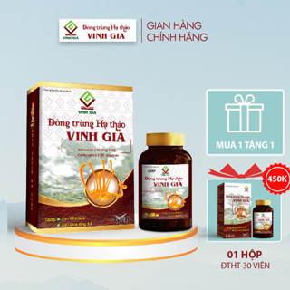 [MUA 01 TẶNG 01] Hộp Viên Nang Đông Trùng Hạ Thảo Vinh Gia hộp 60v TẶNG 01 hộp ĐTHT Vinh Gia 30v