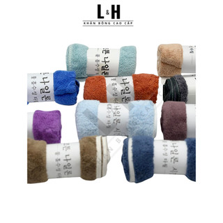 Khăn mặt lông cừu 30x50cm, kẻ thẳng
