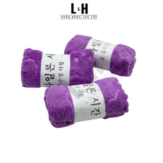 Khăn mặt lông cừu 30x50cm, kẻ thẳng