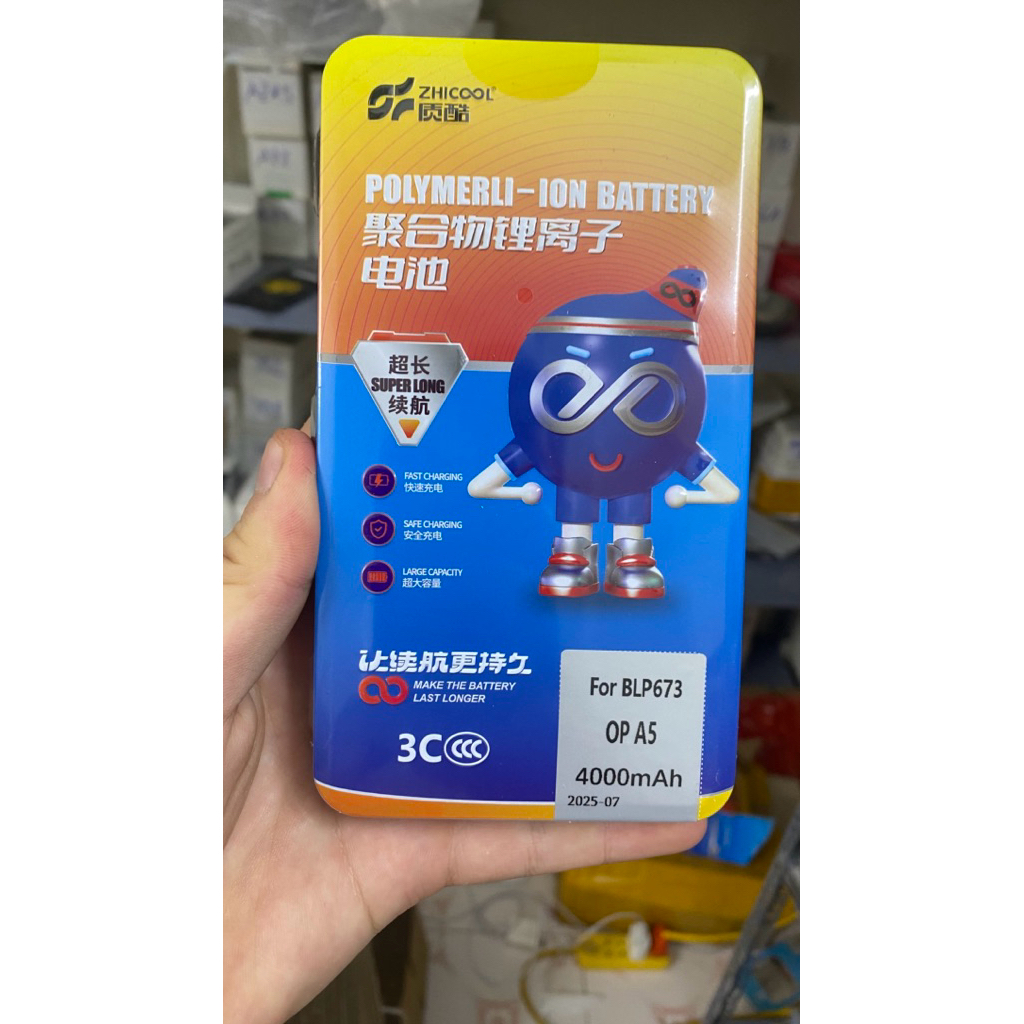 Pin linh kiện Oppo A3s / Oppo A5 / Oppo A5s / Oppo A7 / A31 2020 (BLP673) 4100/4230 mAh       ZHICOO