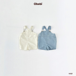 Yếm Denim - Kaki Túi Ốp Ngực Obebi Đáng Yêu Dễ Thương Cho Bé Trai Bé Gái từ 8kg - 19kg y117