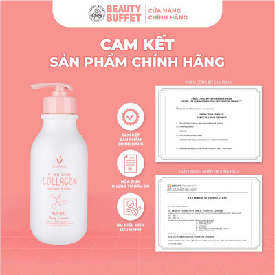 Tinh chất dưỡng thể dưỡng sáng và săn chắc da Scentio Pink Collagen Radiant & Firm Body Essence 350ml