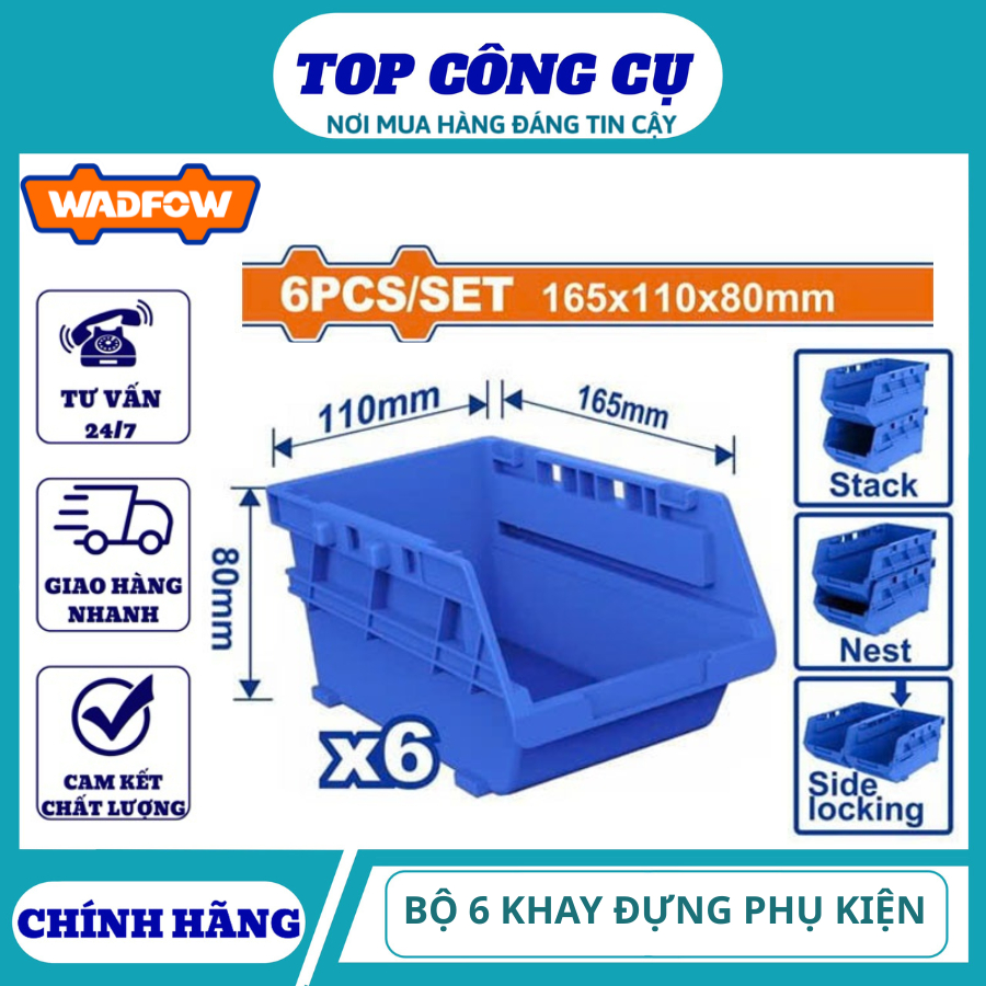 ĐỒ NGHỀ WADFOW Bộ 6 khay đựng phụ kiện 165x100x80mm WTB8336