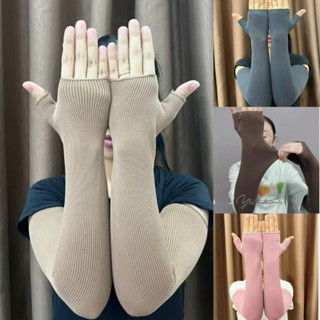 Ống tay gân màu lót nỉ Ủ KEM , Chống Nắng mềm mịn , co giãn tốt , loại 1