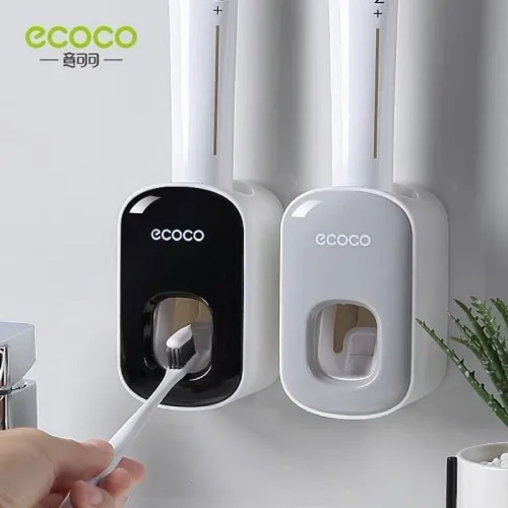Bộ Nhả Kem Đánh Răng Ecoco/Nhả Kem Dính Tường/Kệ Để Đồ Nhà Tắm E1922