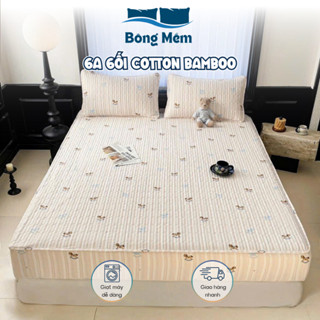 Bộ ga gối cotton Bamboo mềm mại, set 3 món Bông Mềm chất liệu cotton và sợi tre mềm mát