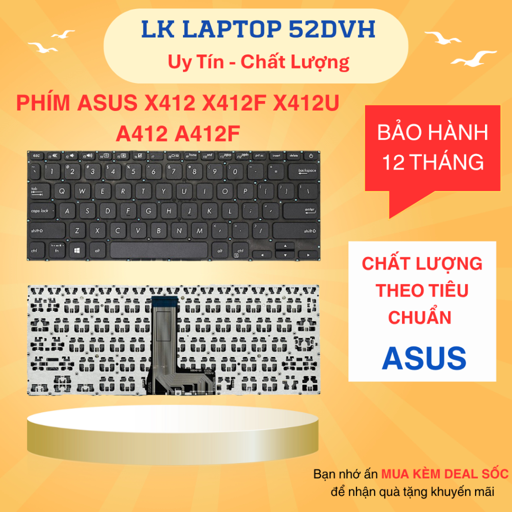 Bàn Phím Laptop Asus X412 Vivobook 14 X412 X412F X412U A412 A412F New 100%
