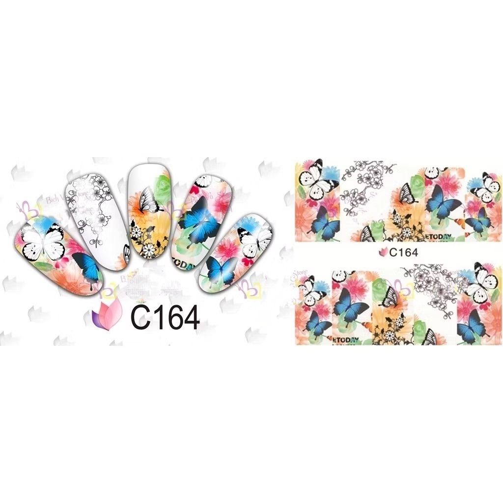 Decal nước dán móng mã C