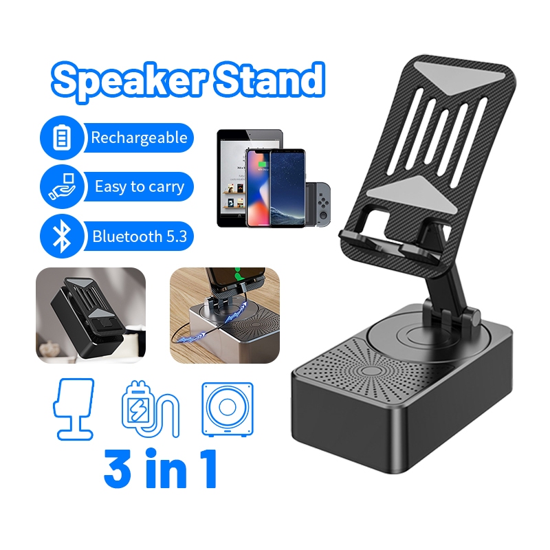 Loa Bluetooth Mini 3 Trong 1 Tích Hợp Sạc Dự Phòng K1,Giá Đỡ Điện Thoại Có Loa Cho Điện Thoại