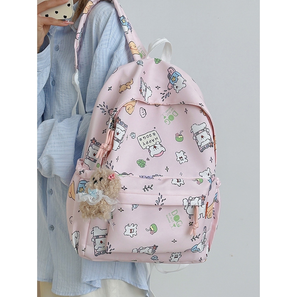 Balo học sinh cấp 2, cấp 3 nữ - Cặp đi học cho nữ phong cách tươi mới, cá tính - Nấm Shop