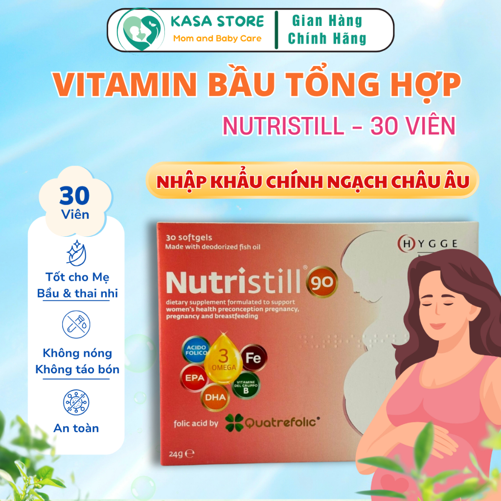 Vitamin Bầu Nutristill 90 – Bổ Sung DHA, EPA & Vitamin Cho Phụ Nữ Mang Thai & Cho Con Bú