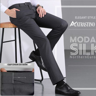 Quần Tây Nam CẠP CHUN ẨN Cao Cấp Atrastino VNXK vải Cotton Lạnh Không Nhăn, Không Xù, Co Dãn Nhẹ, Thanh Lịch QA0026