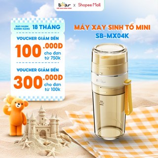 Máy Xay Sinh Tố Cầm Tay Bear Máy Xay Rau Củ Quả Làm Sinh Tố Máy Xay Nước Ép Mini Máy Xay Mini Tích Điện 400ml SB-MX04K
