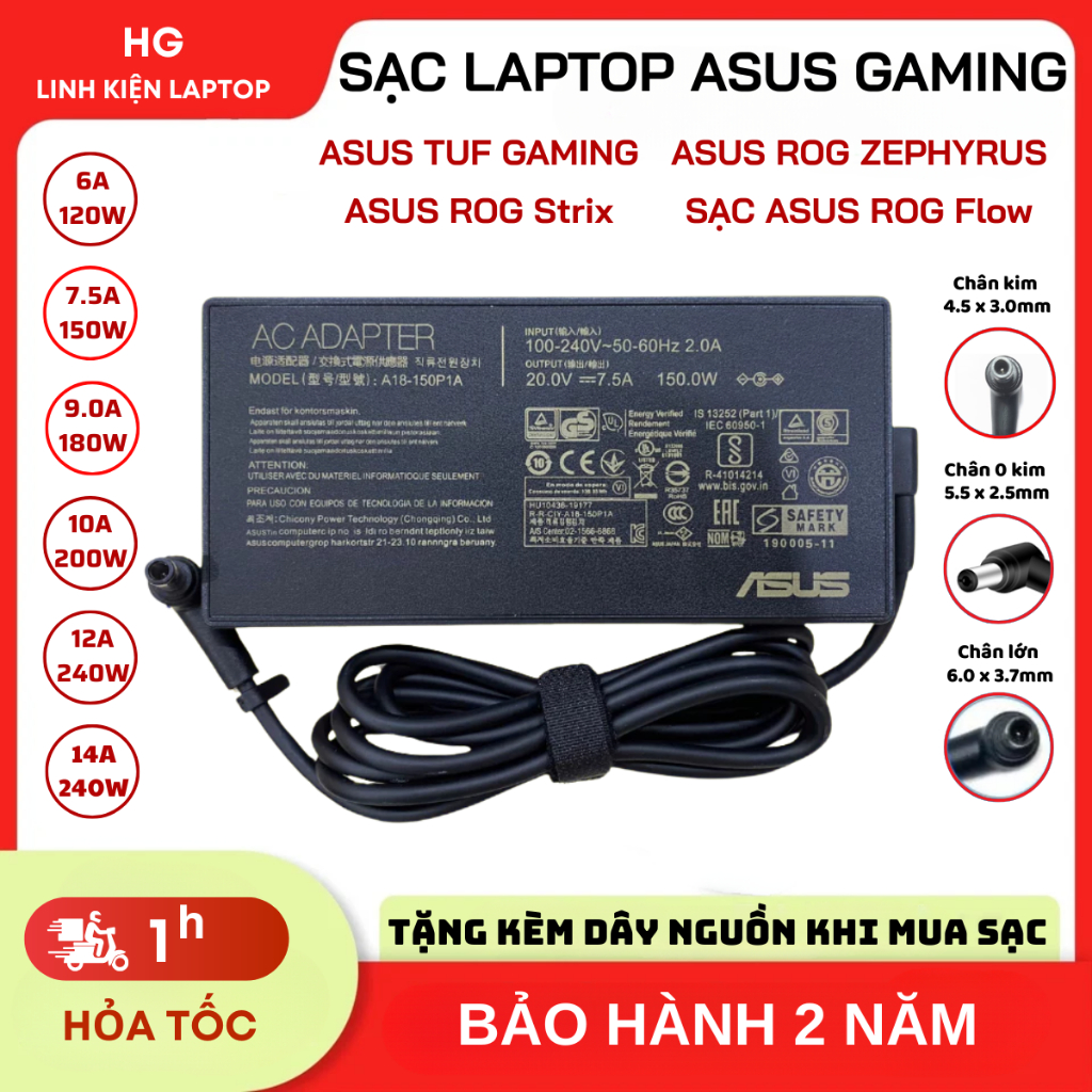 SẠC ASUS GAMING /SẠC ASUS TUF GAMING /SẠC ASUS ROG Zephyrus /SẠC ASUS ROG Strix /SẠC ASUS ROG Flow /