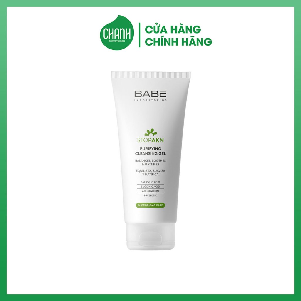 Sữa Rửa Mặt BABE - BABÉ Stop Akn Purifying Cleansing Gel Cho Da Dầu Mụn