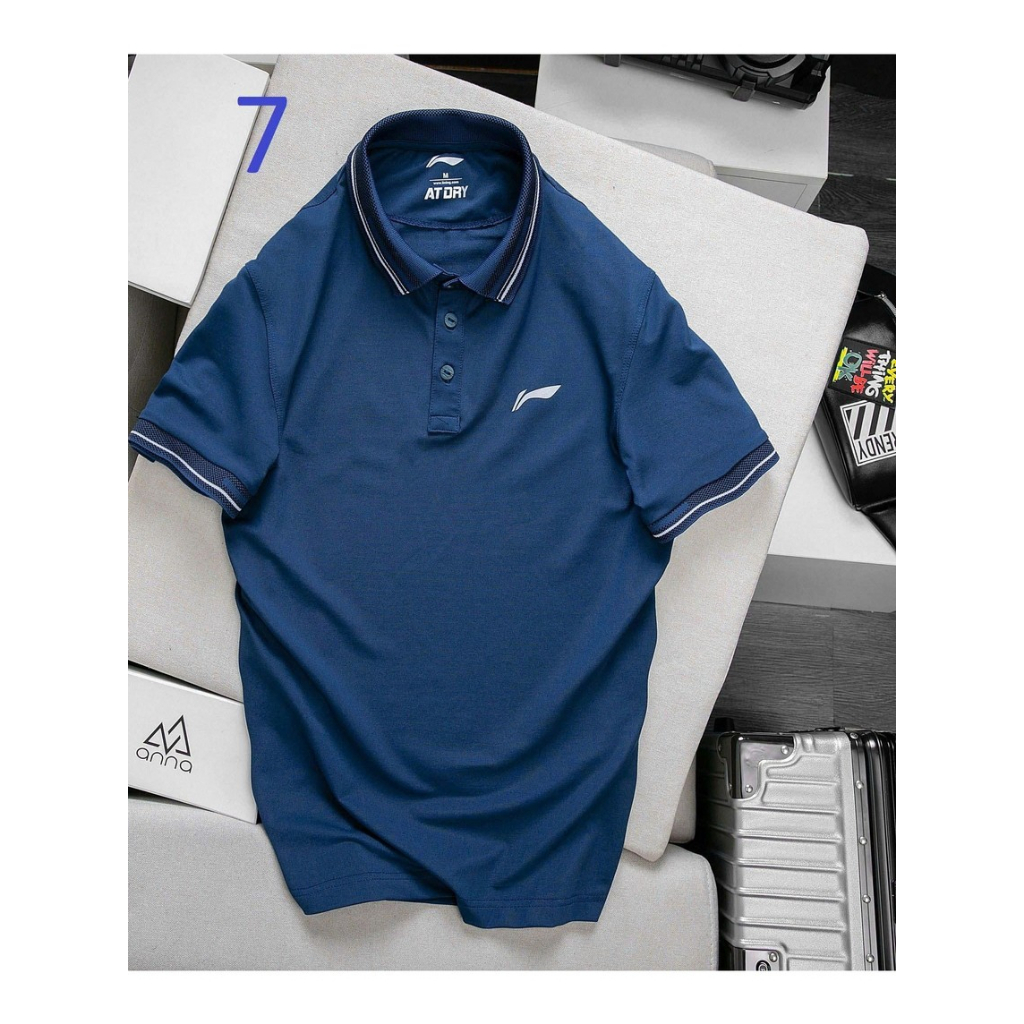 Áo Polo Nam LINING Cao Cấp, Áo phông có cổ, Chất Vải Co Giãn, Thoáng Mát LN201