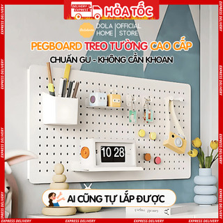   Hỏa tốc HCM  Bảng lỗ Pegboard treo tường Dola Home kim loại cao cấp nhiều màu sắc trang trí nhà cửa 