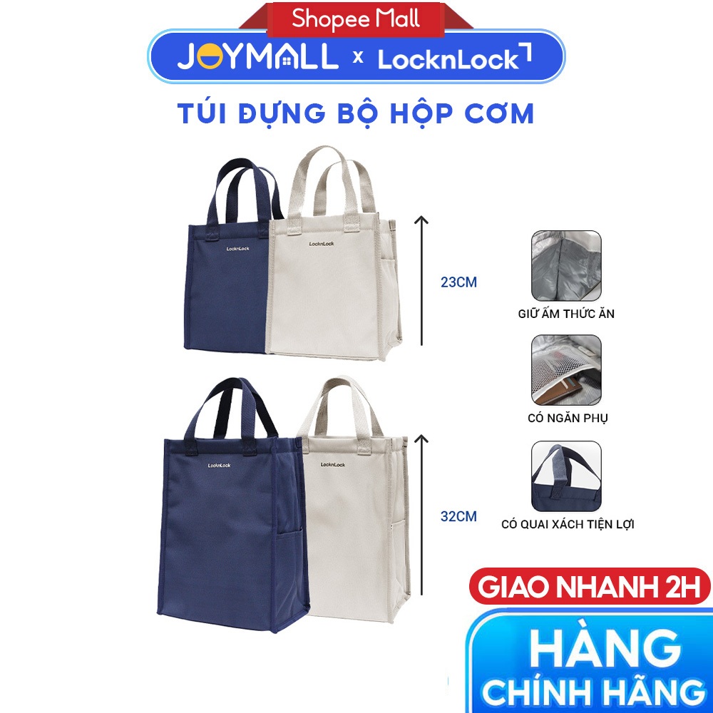 Túi đựng bộ hộp cơm LocknLock Daily Cooler, Table Mat HWB820 HWB821 - Hàng chính hãng - JoyMall