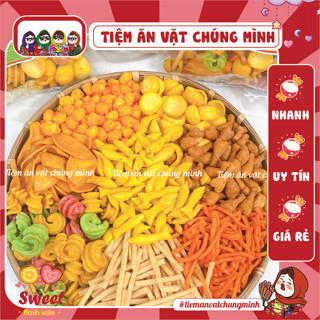 500G Snack Tá Lả Mix Vị Siêu Ngon Siêu Giòn Các Món Bim Bim Tá Lả HOT, đồ ăn vặt