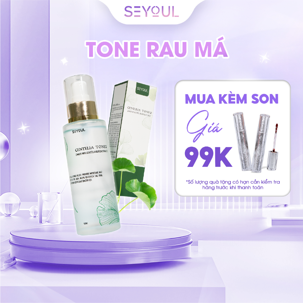 Tonner Rau Má Centella Seyoul Giúp Cân Bằng, Nước Hoa Hồng Dưỡng Trắng Da Chiết Xuất Rau Má Centella