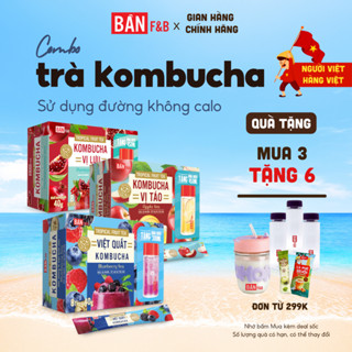 Trà Kombucha Dạng Gói Tiện Lợi Detox Cơ Thể Giàu Lợi Khuẩn Làm Đẹp Dáng Đẹp Da Gồm 5 Vị - Bản F&B