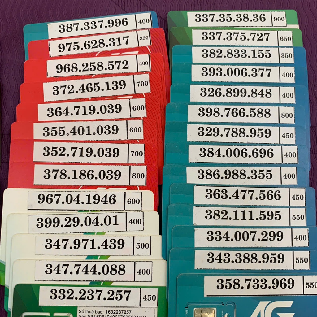 [56-58]Sim Viettel trả trước, sim viettel nguyên kít,sim viettel đăng ký chính chủ