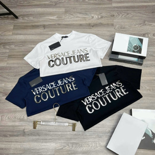 Áo phông nam nữ Premium Cotton PB in nổi chữ Couture tráng bạc trước ngực dày dặn basic boy phố AP639P
