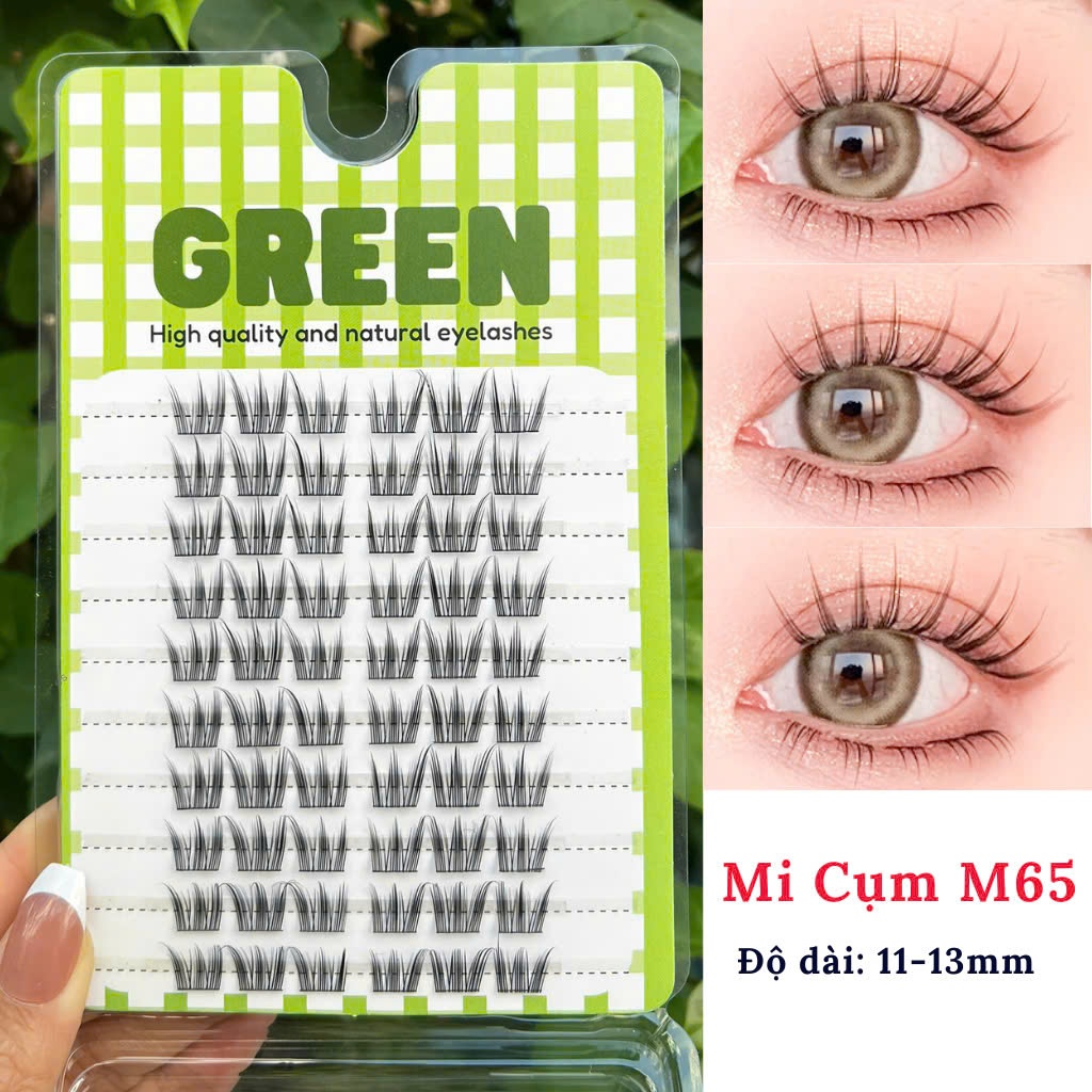 Mi Giả Cụm Chân Mèo Đậm M65 GREEN Thuỷ Mi