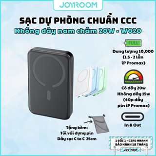 Sạc dự phòng iP 20W Joyroom W020 sạc nhanh không dây nam châm - Chính hãng VN Chuẩn 3C