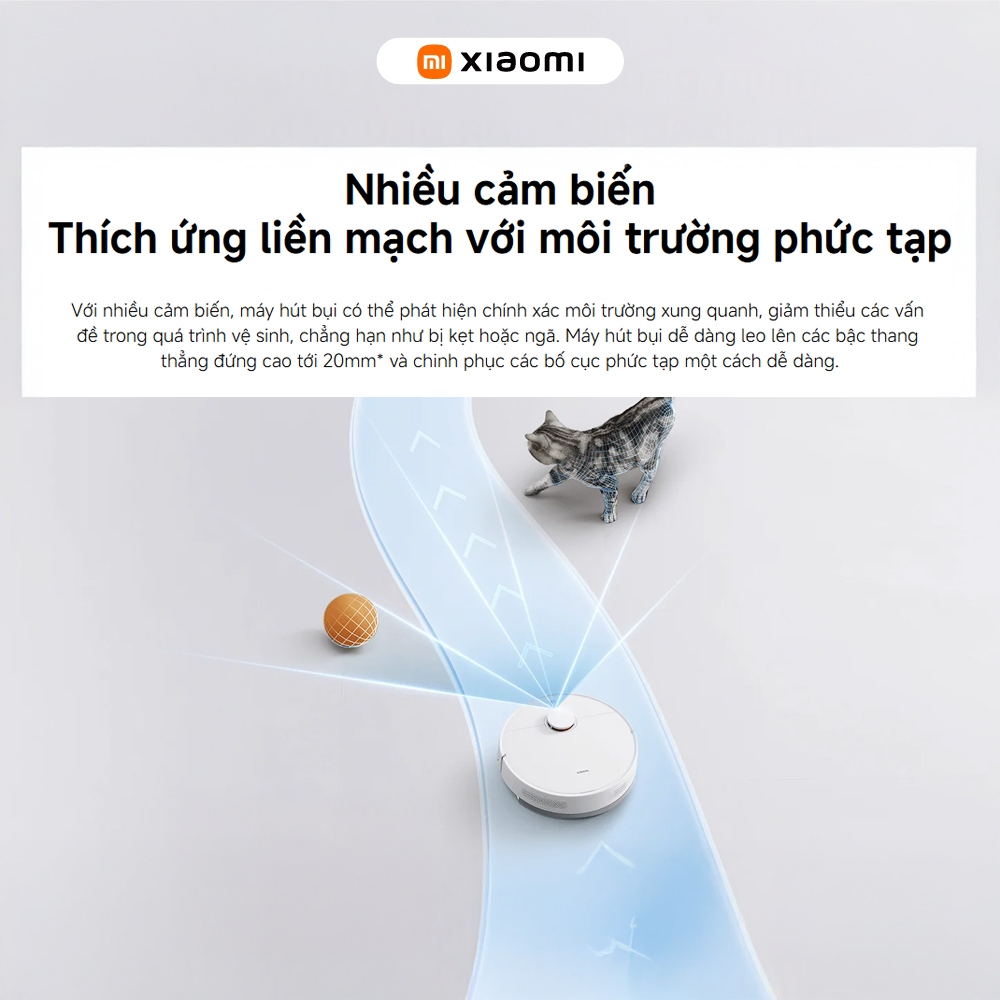 Robot hút bụi lau nhà Xiaomi S40C - Lực hút 5000Pa - Kiểm soát lưu lượng nước - Bảo hành 12 tháng | BigBuy360 - bigbuy360.vn