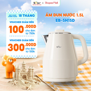 Ấm Đun Siêu Tốc Bear Dung Tích 1.5L Ấm Đun Nước Pha Sữa Ấm Đun Siêu Tốc Mini Pha Trà Ấm Đun Nước Giữ Nhiệt EB-5H15D