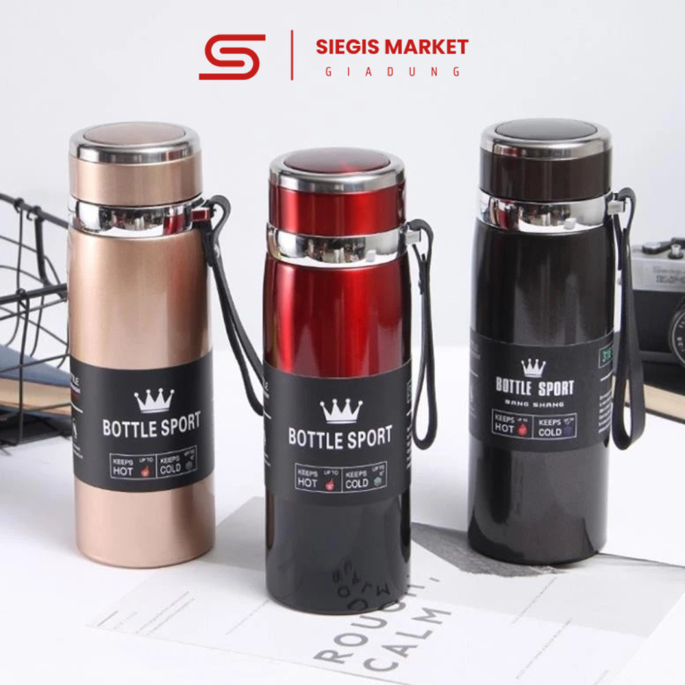 Phích nước mini SIEGIS Bình giữ nhiệt 1000ml cao cấp có nắp lọc tr