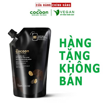 [HÀNG TẶNG KHÔNG BÁN] Big size Cà phê Đắk Lắk body làm sạch da chết cơ thể Cocoon 600ml thuần chay